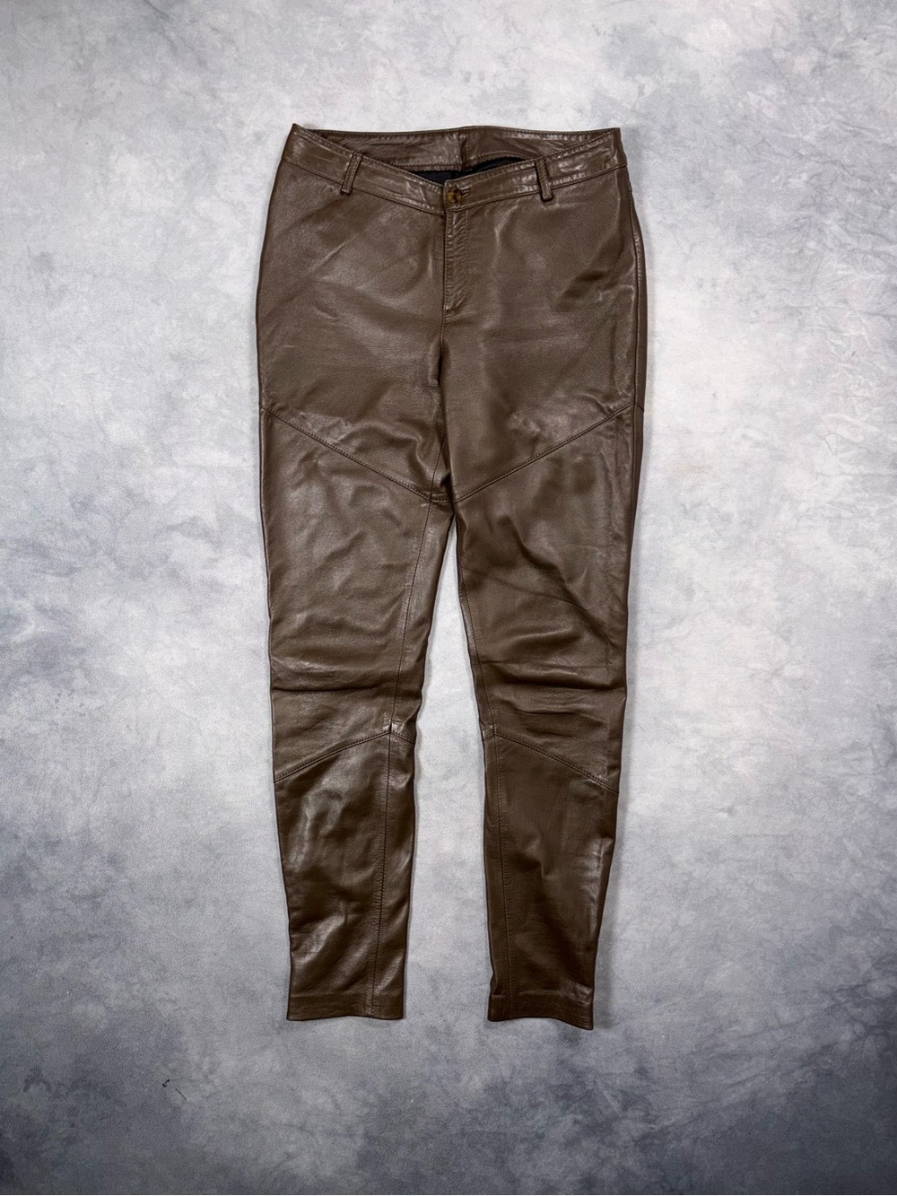 GUCCI By Tom Ford Late 90s Vintage Moto Biker Archive Italian Leather Pants